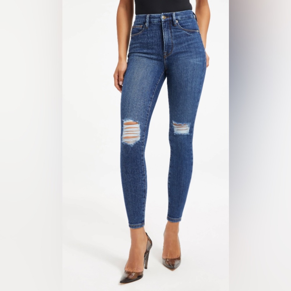 Good American Good Waist Crop Skinny Jeans
